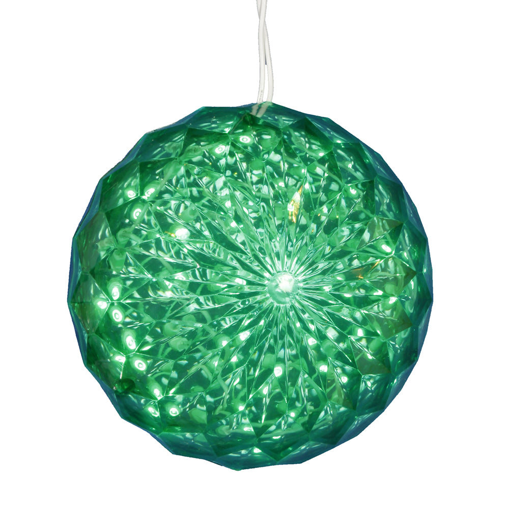 Vickerman 30Lt x 6″ LED Green Crystal Ball Outdoor - X106604