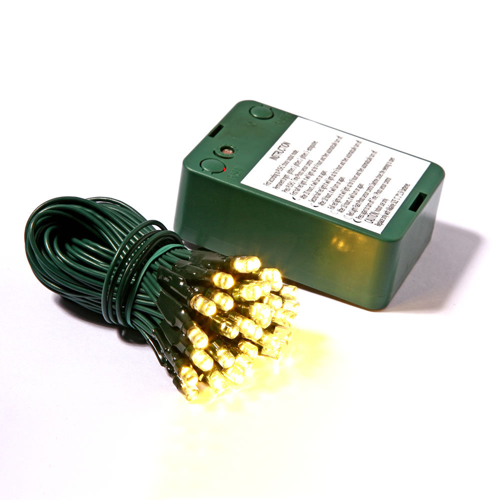 Vickerman 35Lt BO WA LED WmWht/GW Timer Sensor 5″ - X11G236