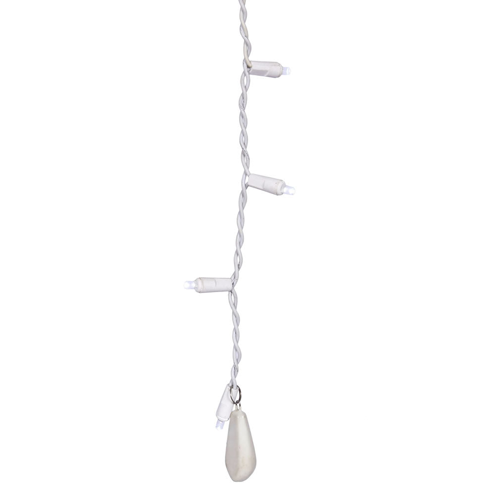 Vickerman White Icicle Curtain Light Weight 10/Bag - X120001