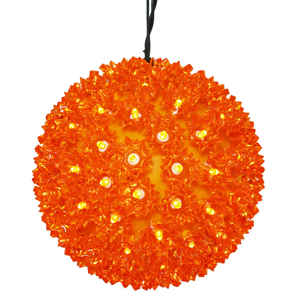 Vickerman 50Lt x 6″ LED Orange Starlight Sphere - X120608