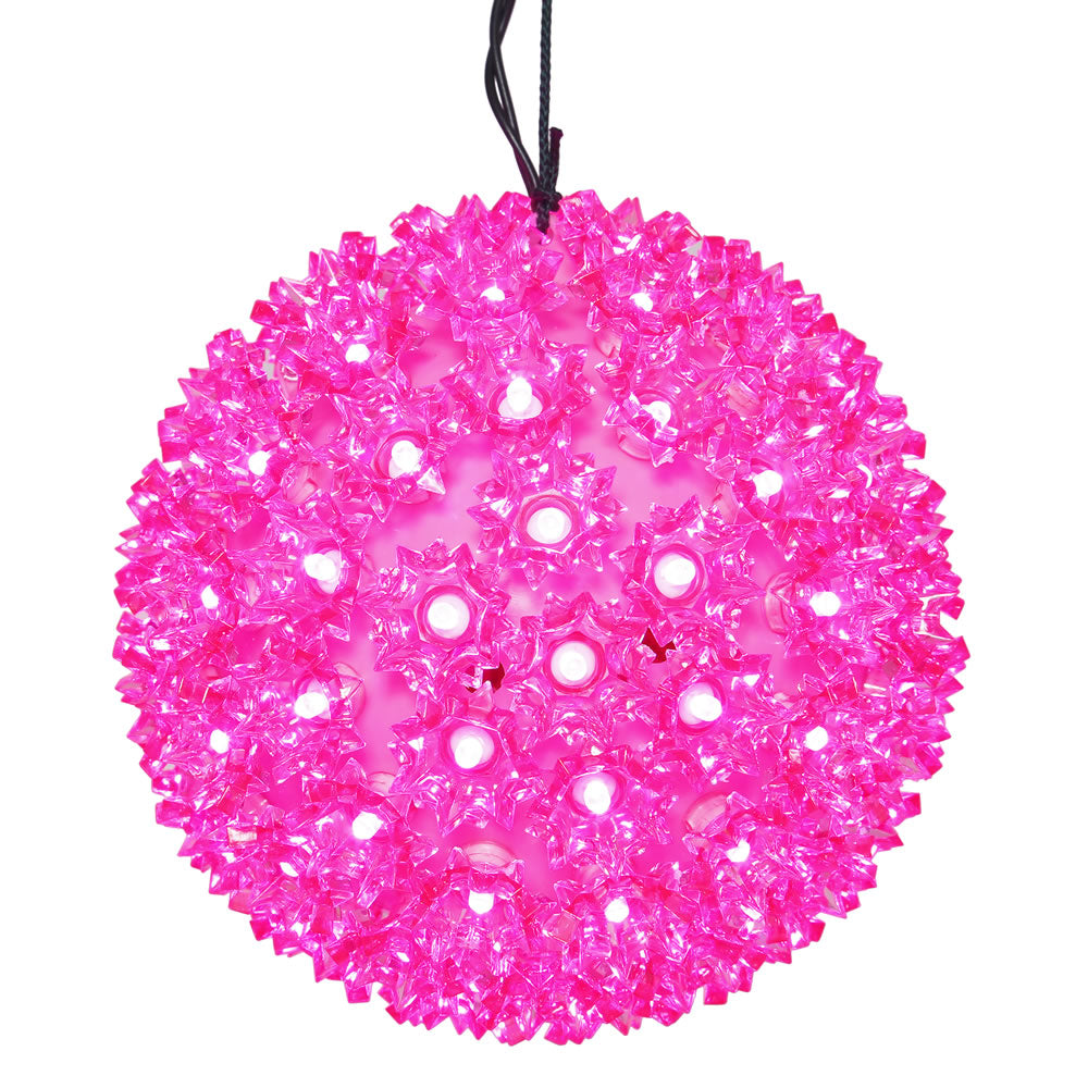 Vickerman 50Lt x 6″ LED Pink Starlight Sphere - X120609