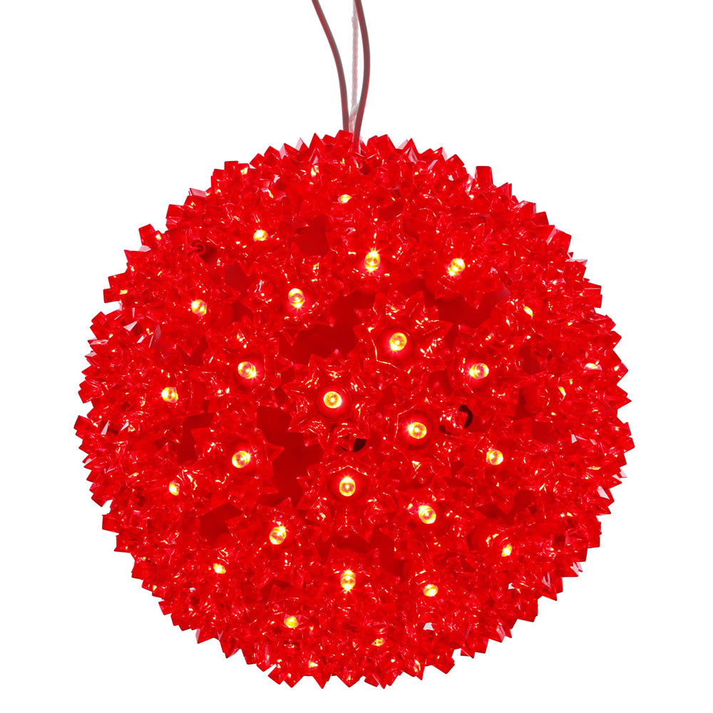 Vickerman 100Lt x 7.5″ LED Red Starlight Sphere - X120803