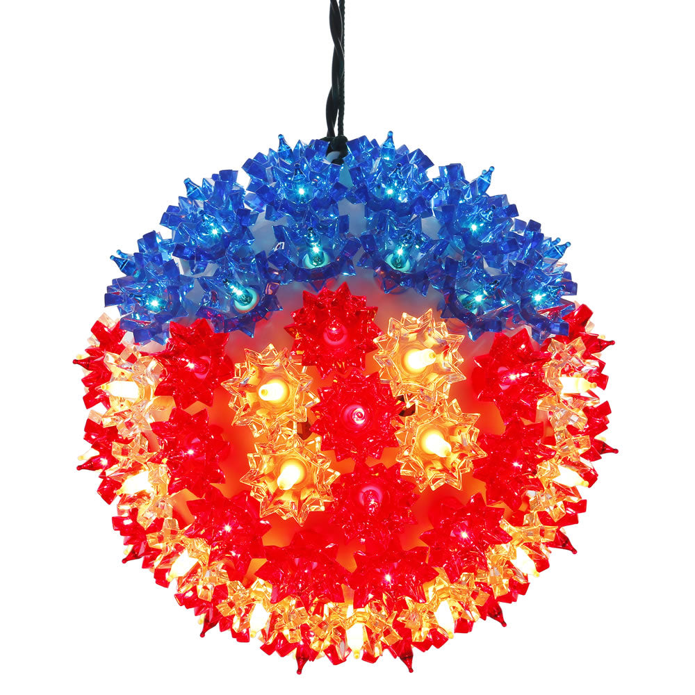 Vickerman 100Lt x7.5″ LED US Flag Starlight Sphere - X120831