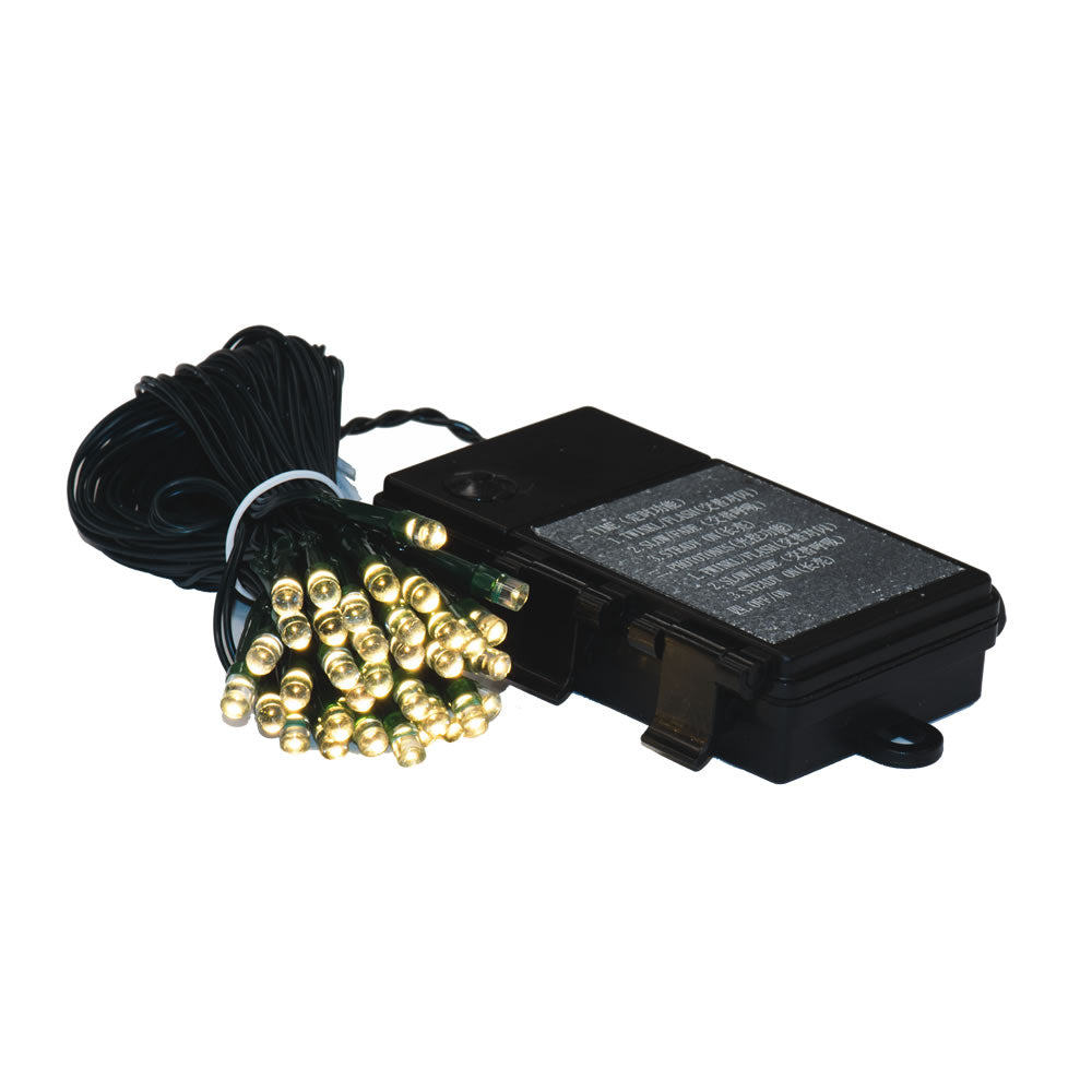 Vickerman 50Lt BO WmWht/Gw LED Outdoor Timer Set - X16G251