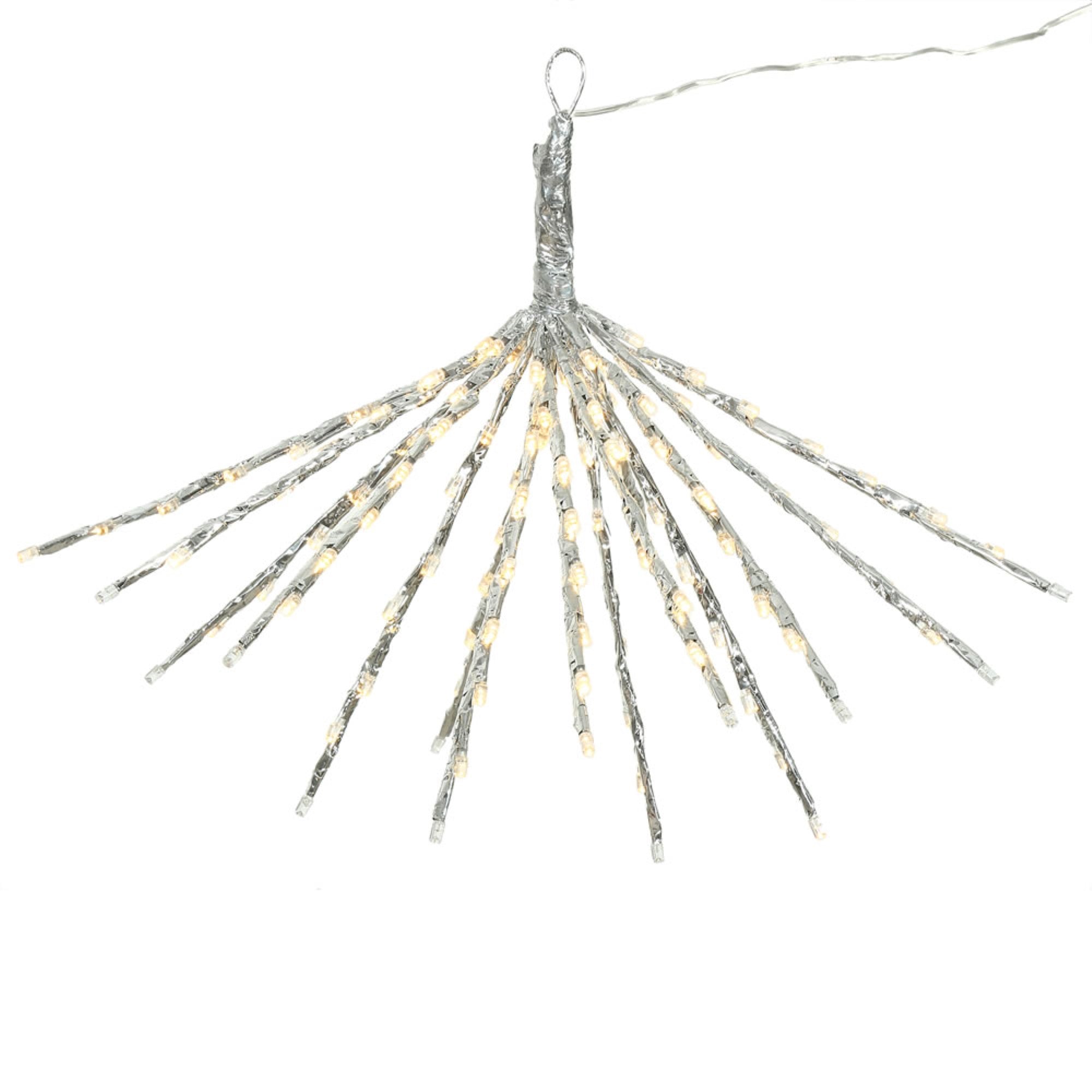 120Lt WmWht 18” Silver Twinkle Starburst