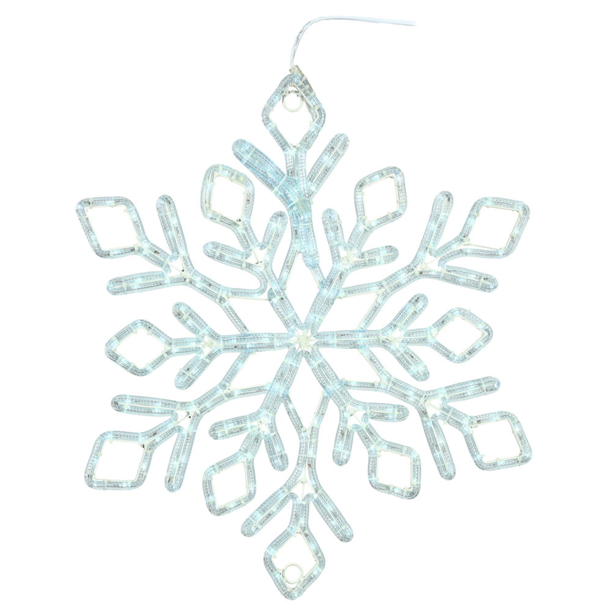 24” PureWht LED Diamond Snowflake