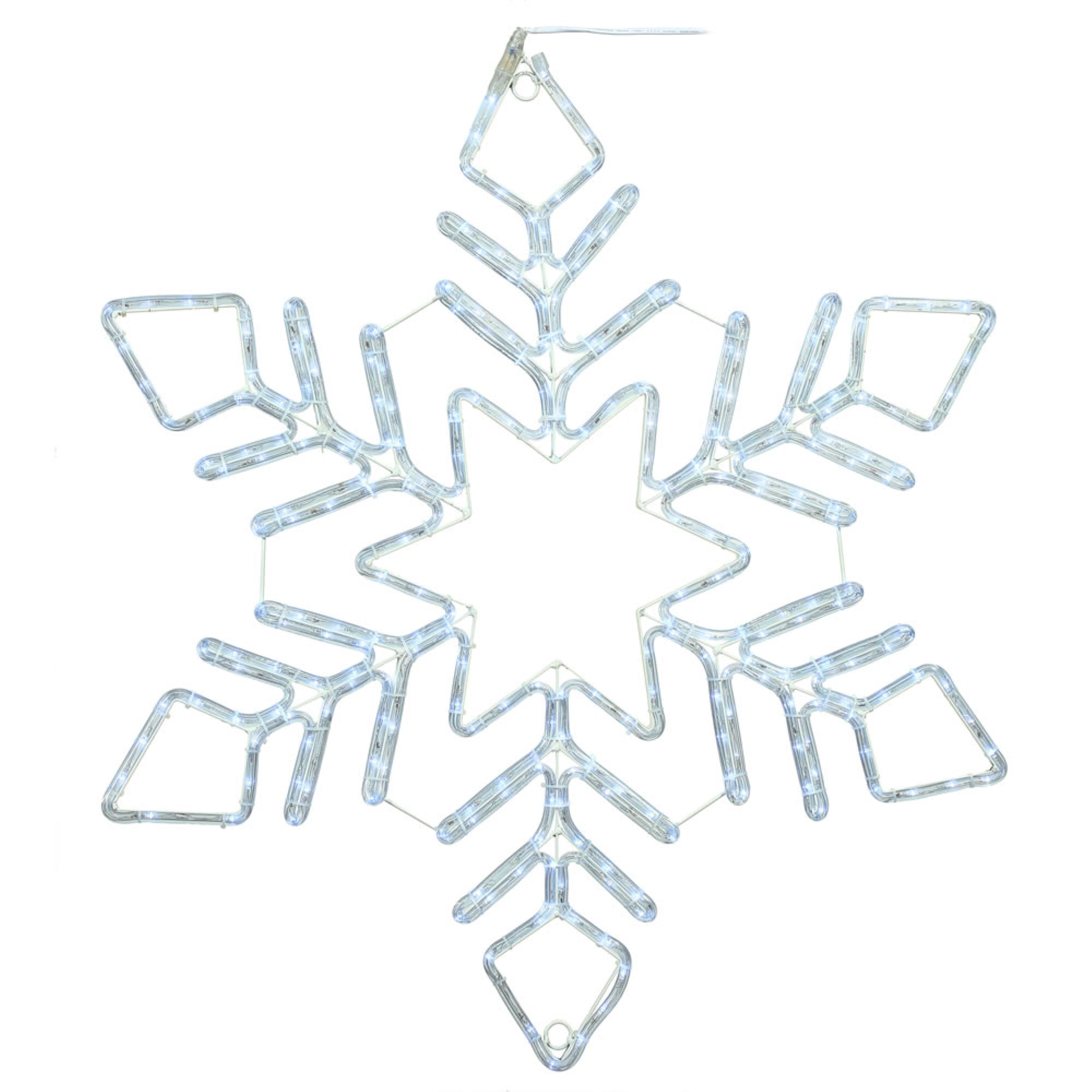 36” PureWht LED Twinkle Star Snowflake