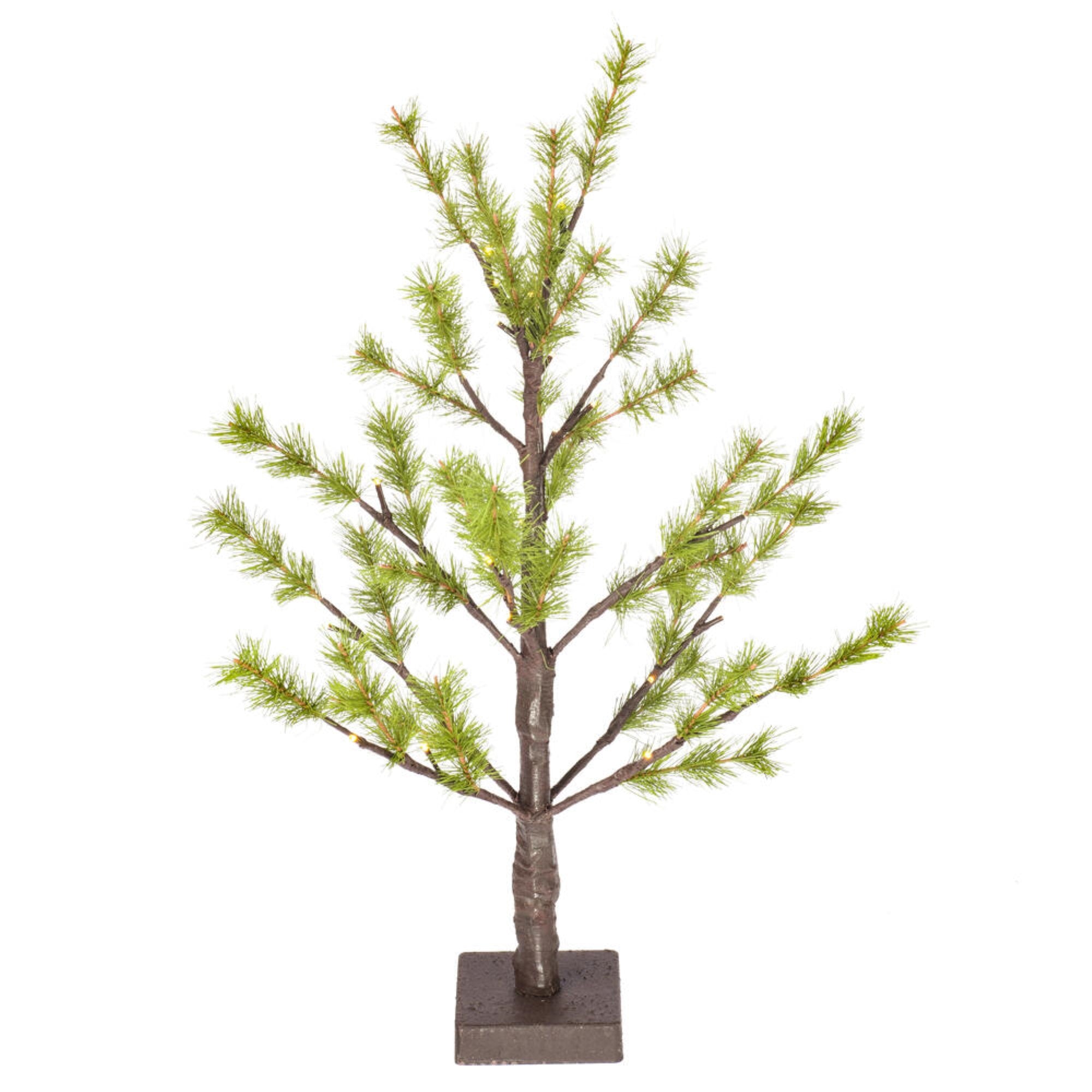 2' Green Mini Pine Twig  LED 24WW B/O