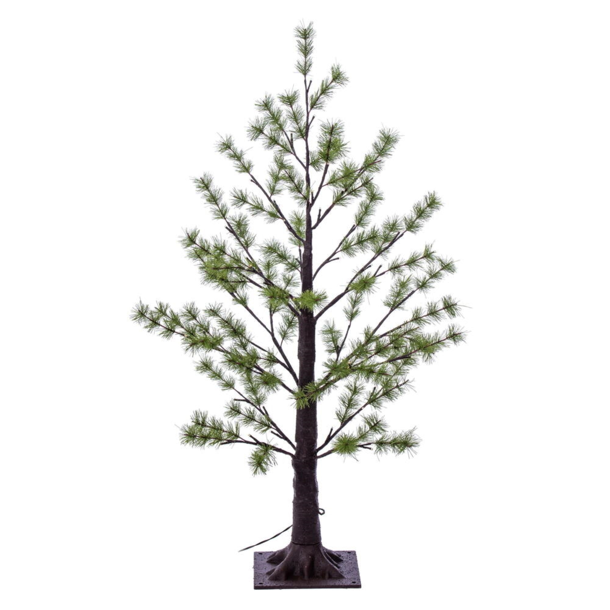 3' Green Mini Pine Twig Tree LED 48WW