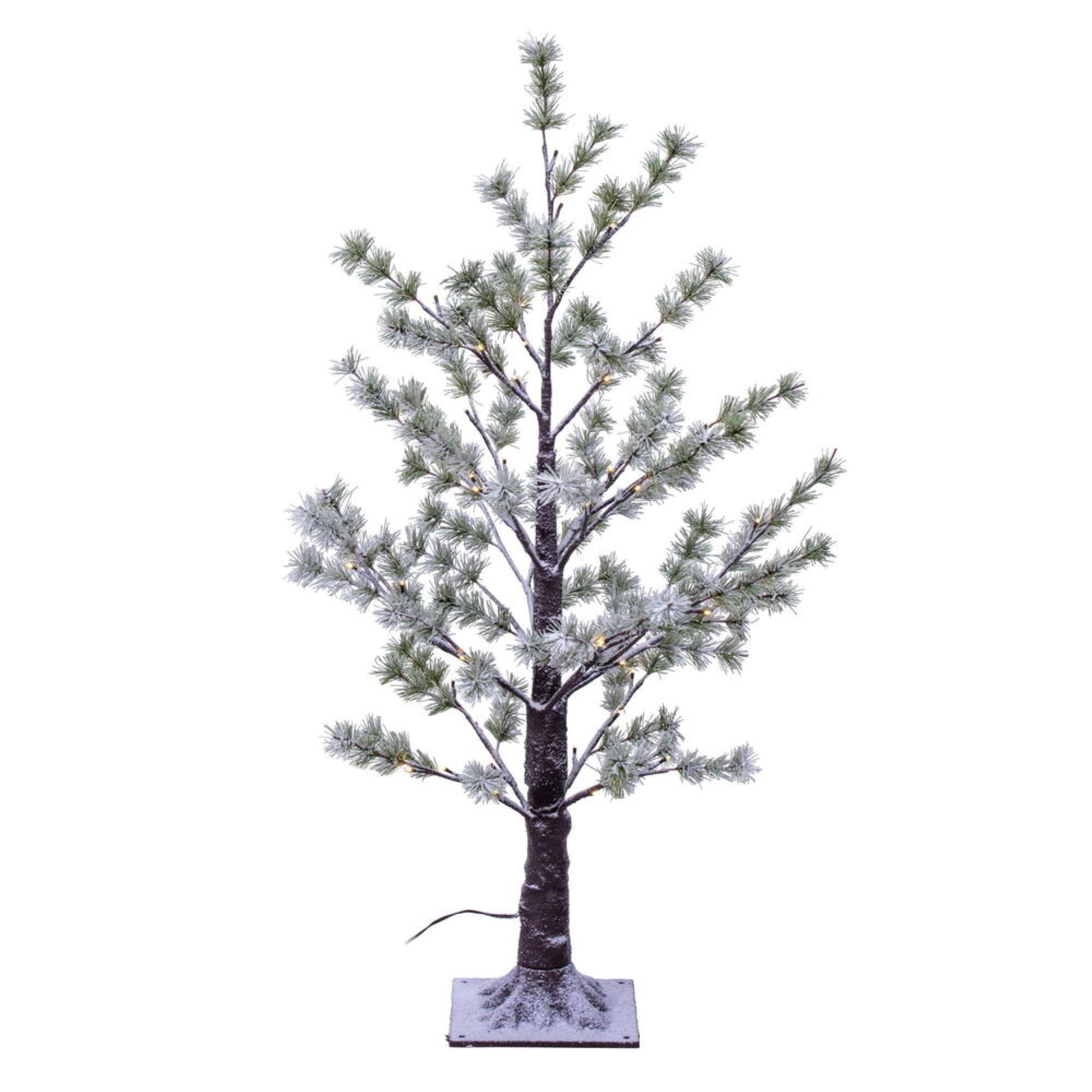 3' Green Frosted Mini Pine Tree LED 48WW