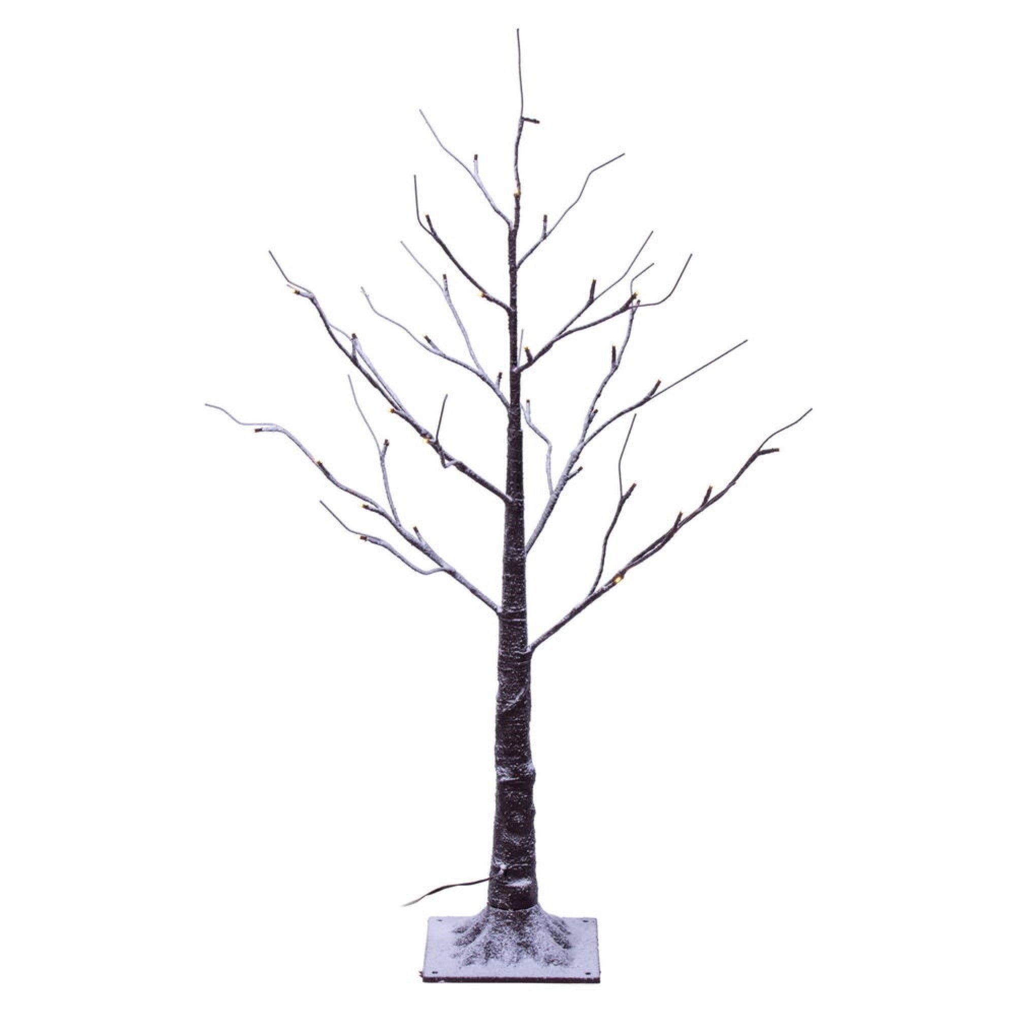 3' Brown Frosted Twig Tree LED 36WW
