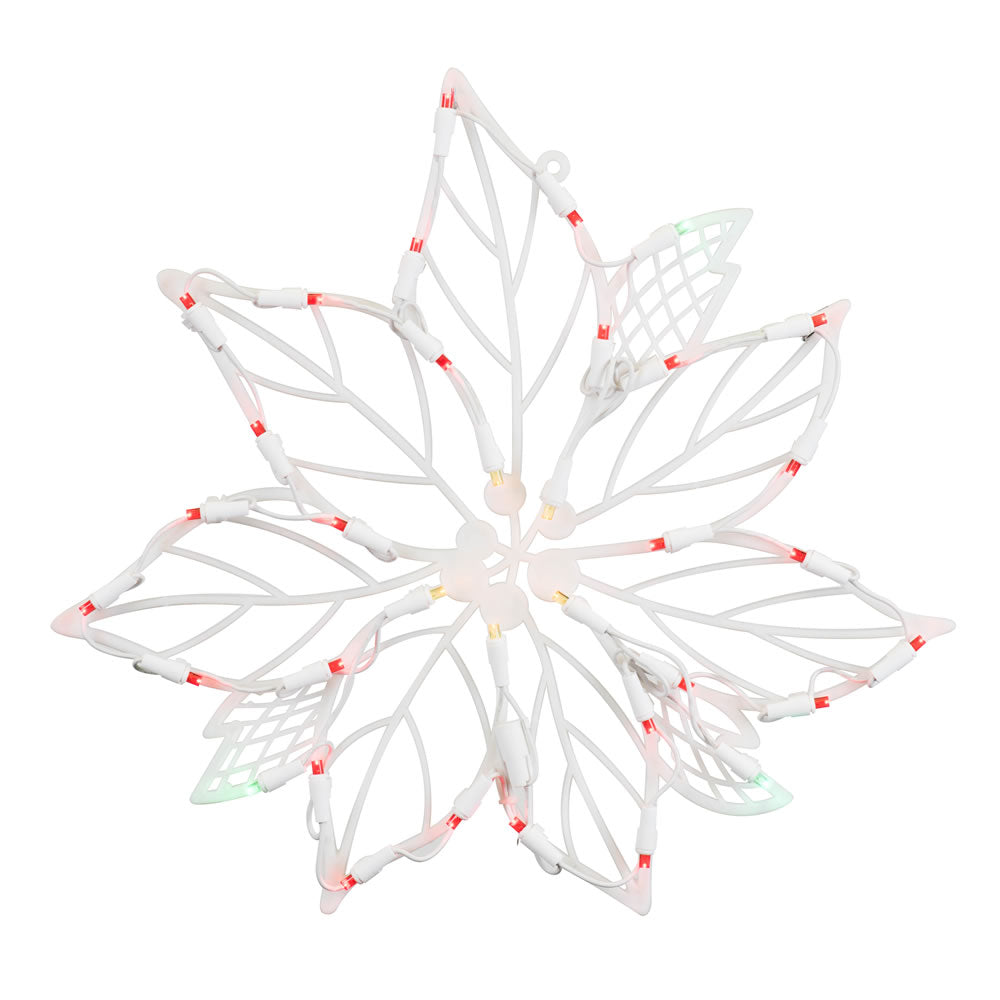 Vickerman 35Lt LEDPoinsettia Window Decor 16-15″ - X490541