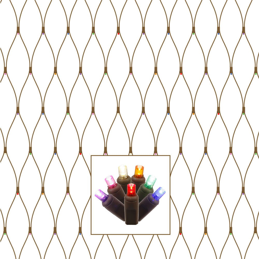 Vickerman 150Lt 2'x8' LED Multi/Bw WideAngle Net - X4B2810