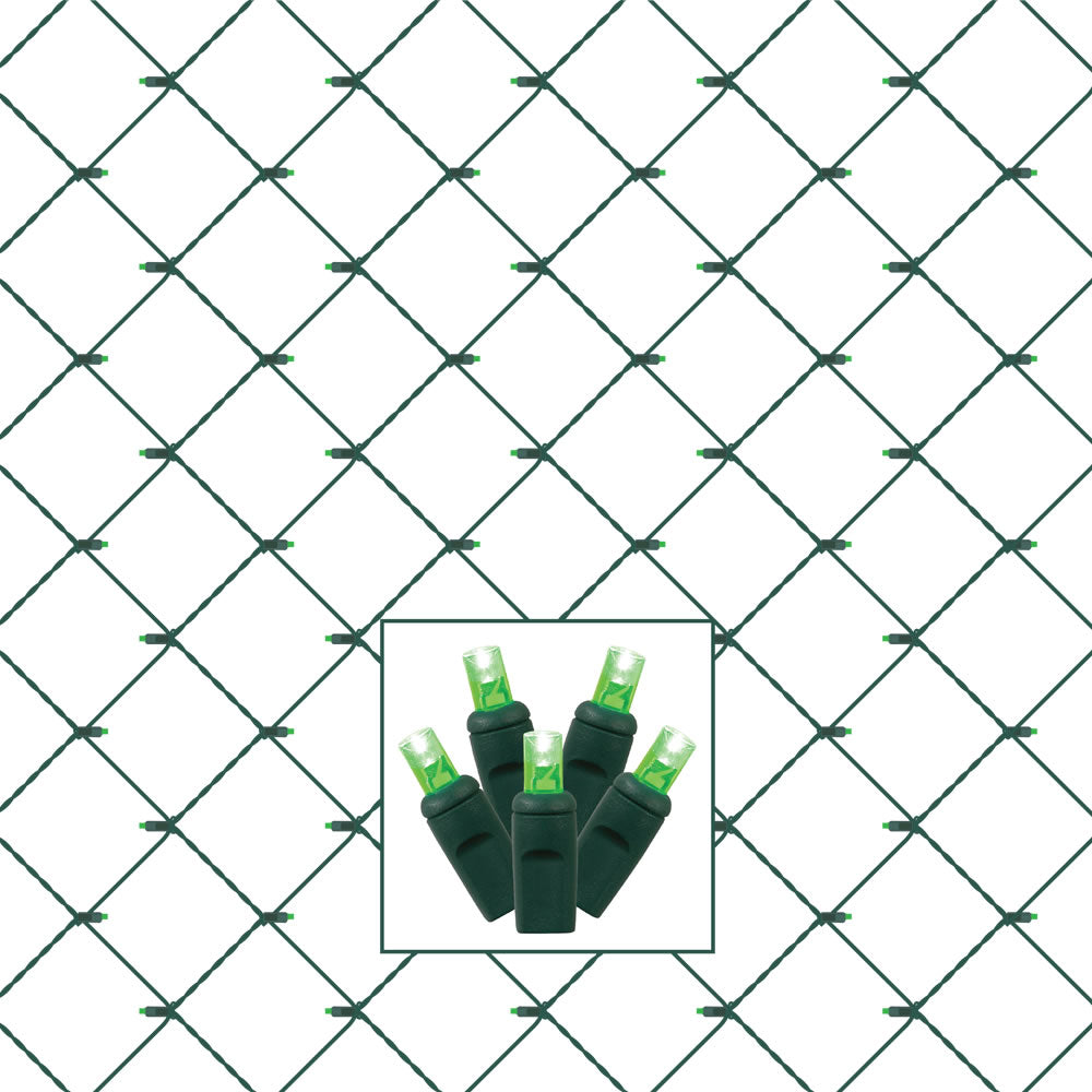 Vickerman 120Lt 4'x6' LED Green/GW WA Twkle Net - X4G4614T