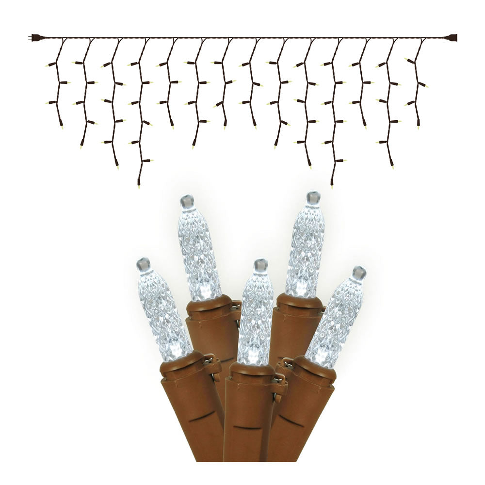 Vickerman 70Lt LED PureWht/Bw M5 Icicle EC Set 9'L - X6B3109