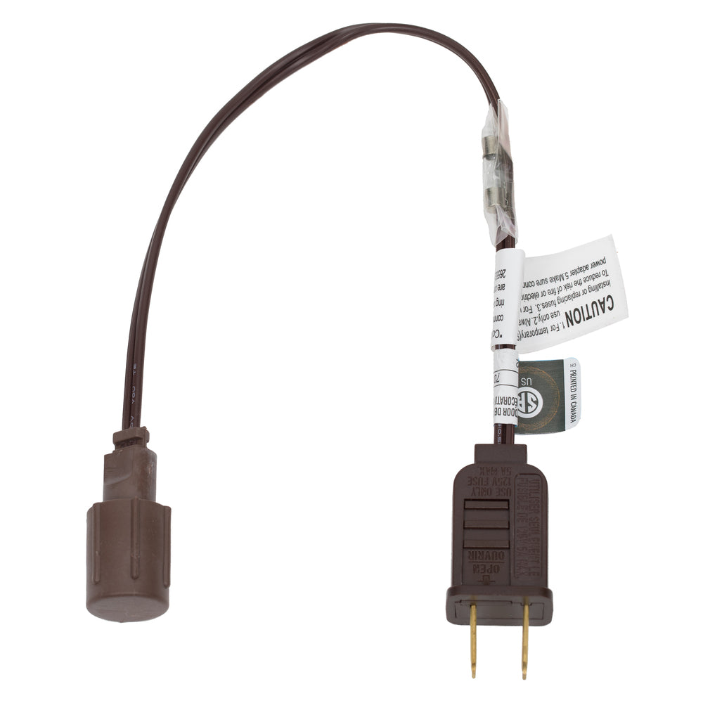 Vickerman 12” Brown Wire Coaxial Power Cord 6/Bag - X6B6612