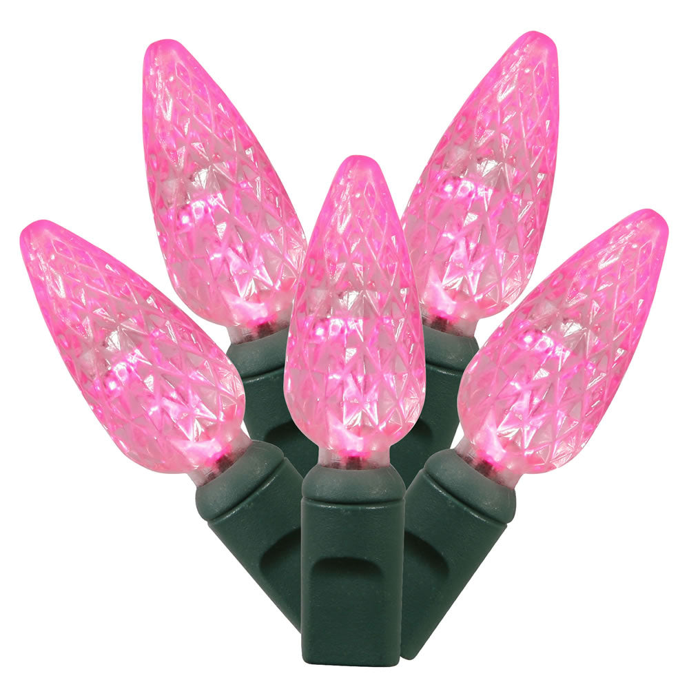 Vickerman 200Lt LED Pink/Gw C6 EC Set 6″Sp 100'L - X6G8810