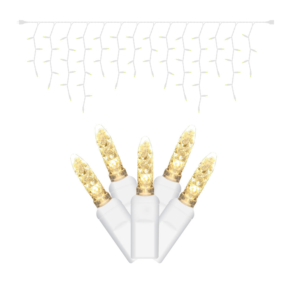 Vickerman 70Lt LED WmWhite/WW M5 Icicle EC Set 9'L - X6W3101