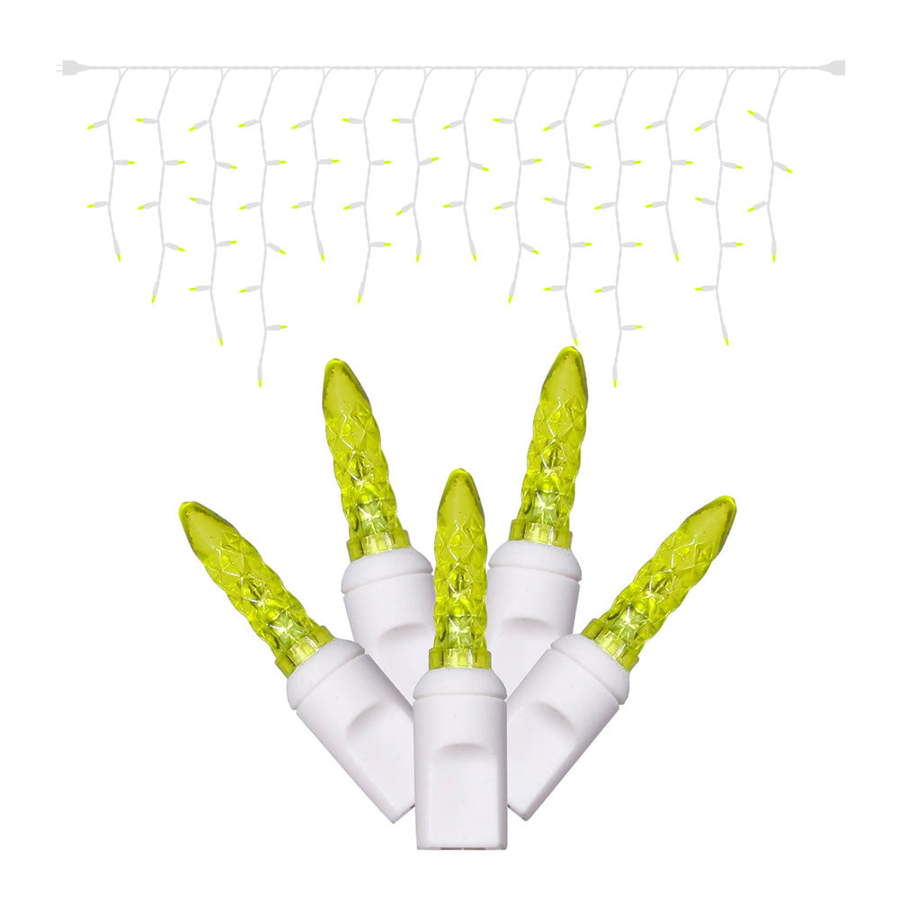 Vickerman 70Lt LED Lime/Ww M5 Icicle EC Set 9'L - X6W3133