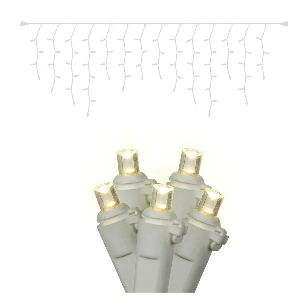 Vickerman 70Lt LED WmWht/WW WideAngle Icicle EC 9' - X6W3301