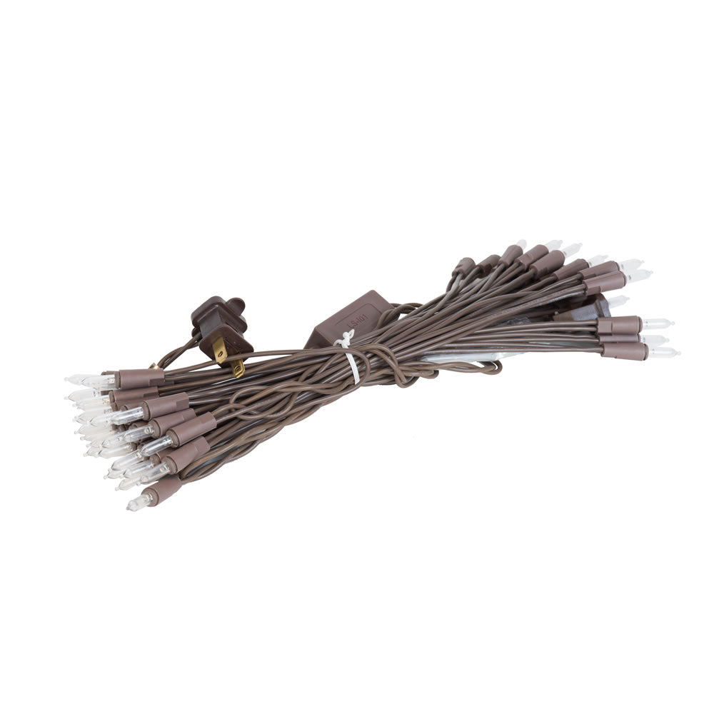 Vickerman 50Lt WmWht Dura-Lit/BRw Ec Set 9” Sp - X9BR501LED