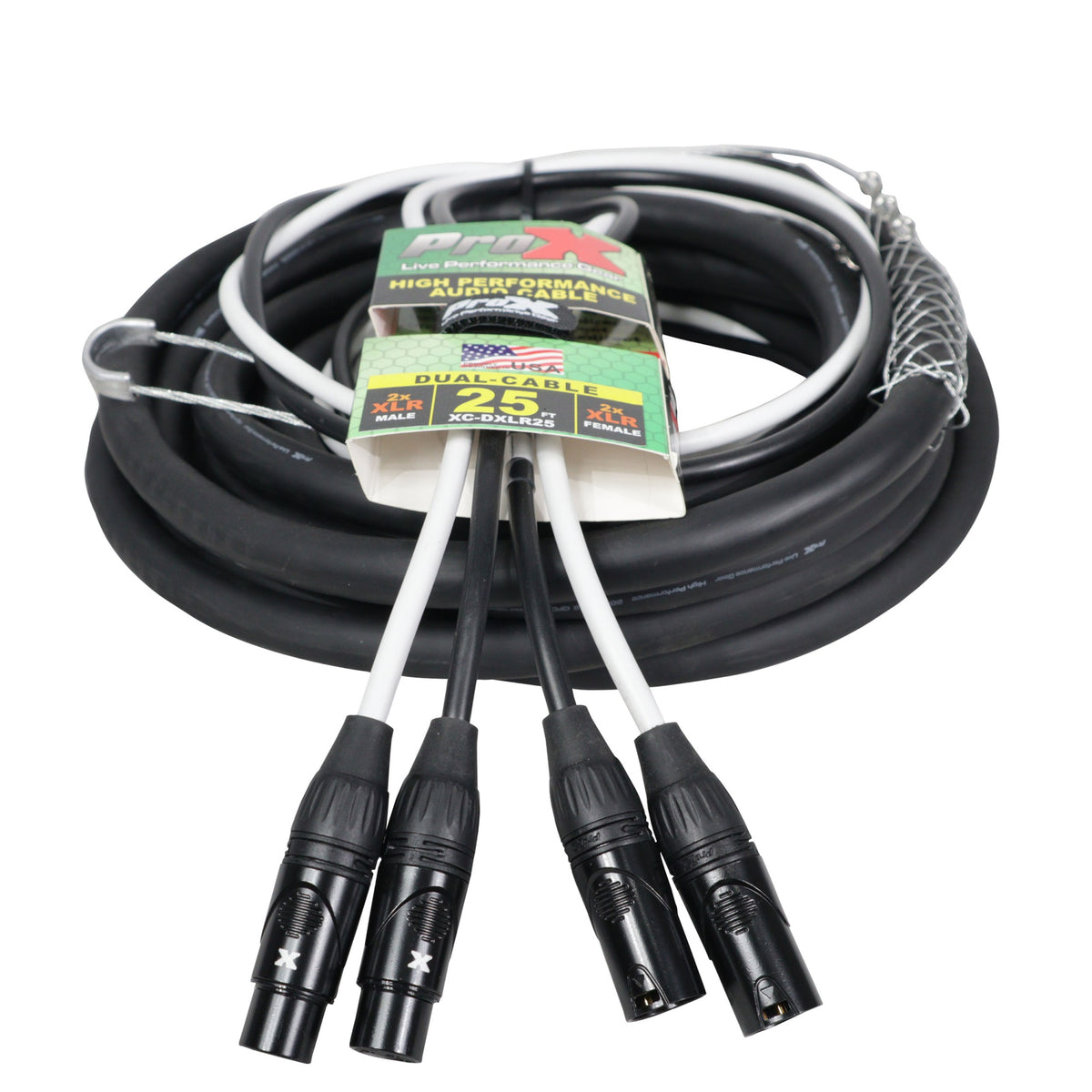 25 Ft. Balanced Dual Xlr-M To Dual Xlr-F High Performance Audio Cable