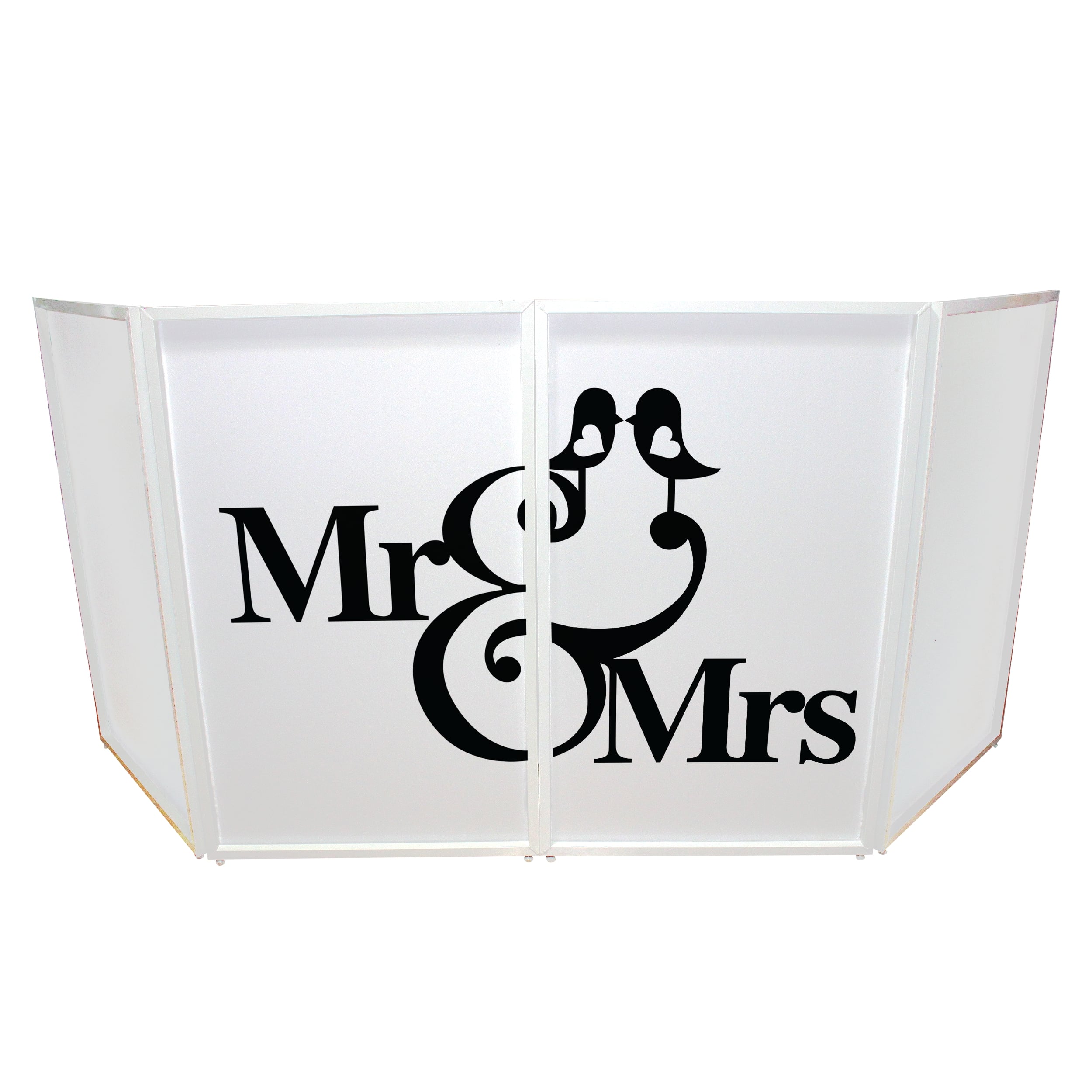 Mr And Mrs Facade Enhancement Scrims - Black Script On White | Set Of Two