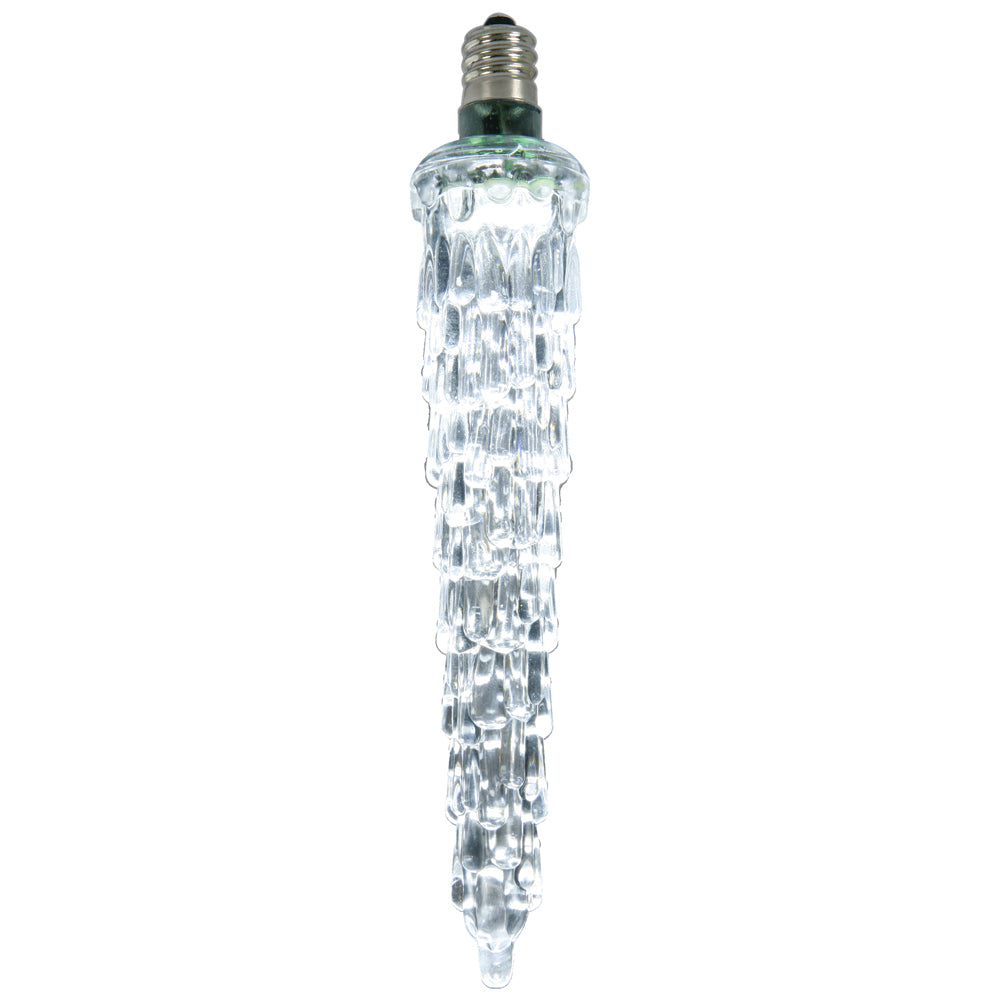 Vickerman 5” LED Cool Wht Icicle Bulb E12 .96W - XICE715