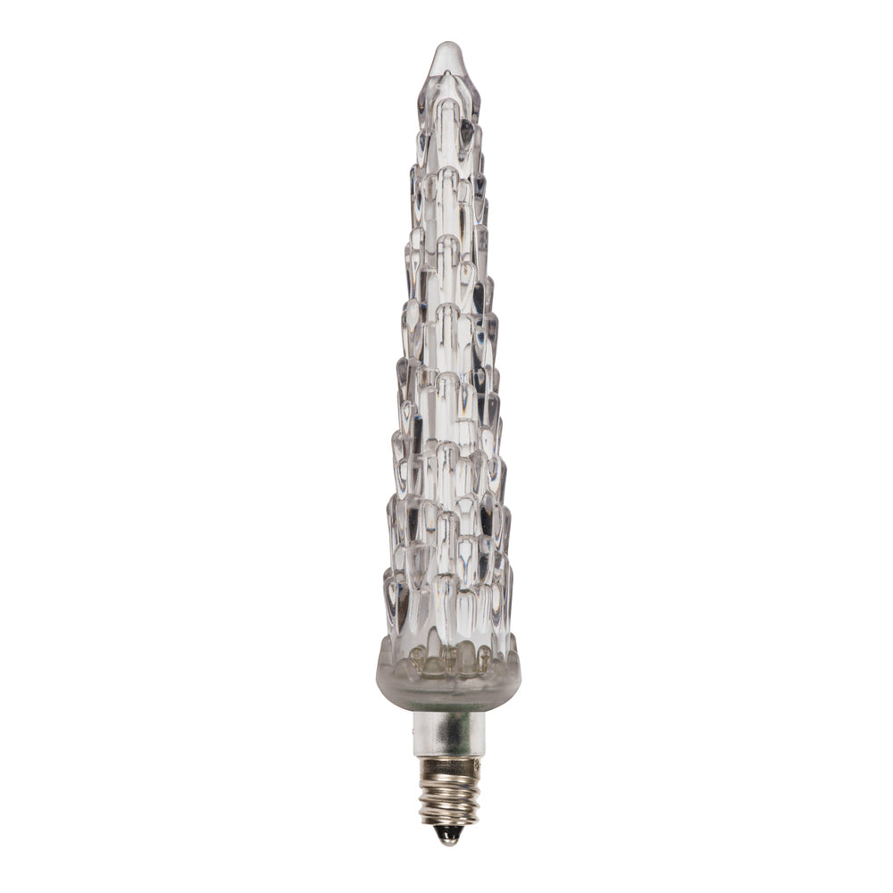 Vickerman 5” LED Pure Wht Icicle Bulb E12 .96W - XICE71P