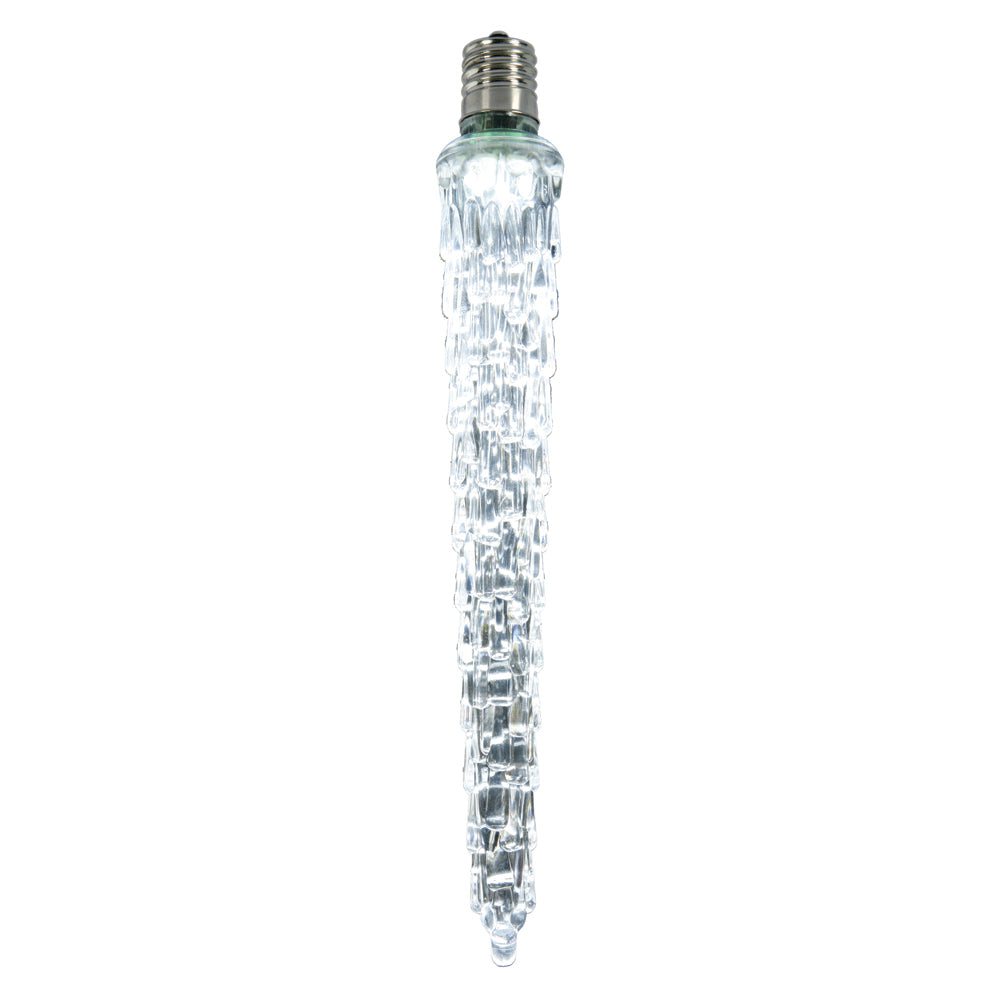 Vickerman 7” LEDCool Wht Falling Icicle Bulb E12 - XICE755