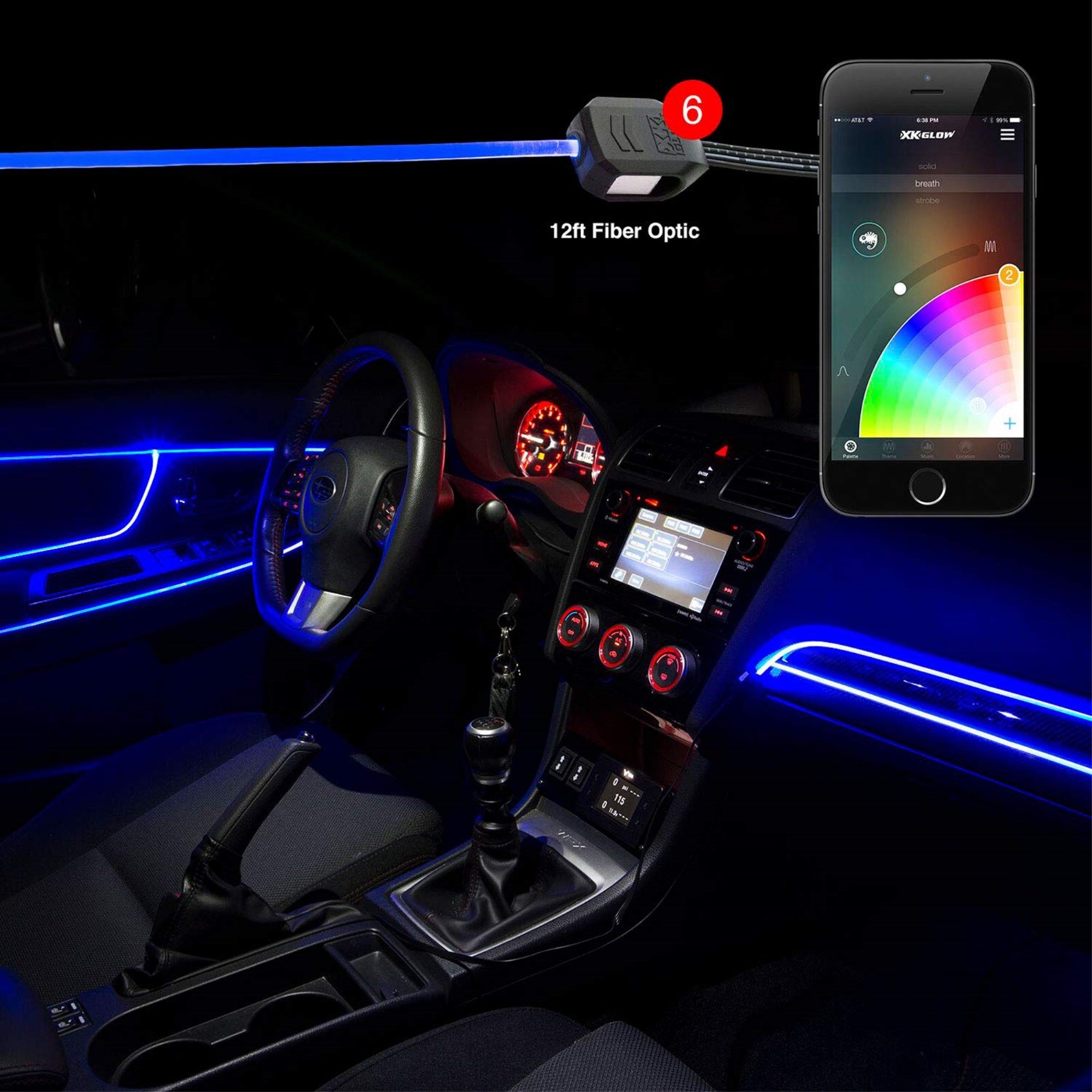 Xkglow H7/60W Led Headlight Conversion Led Accent Light Kit