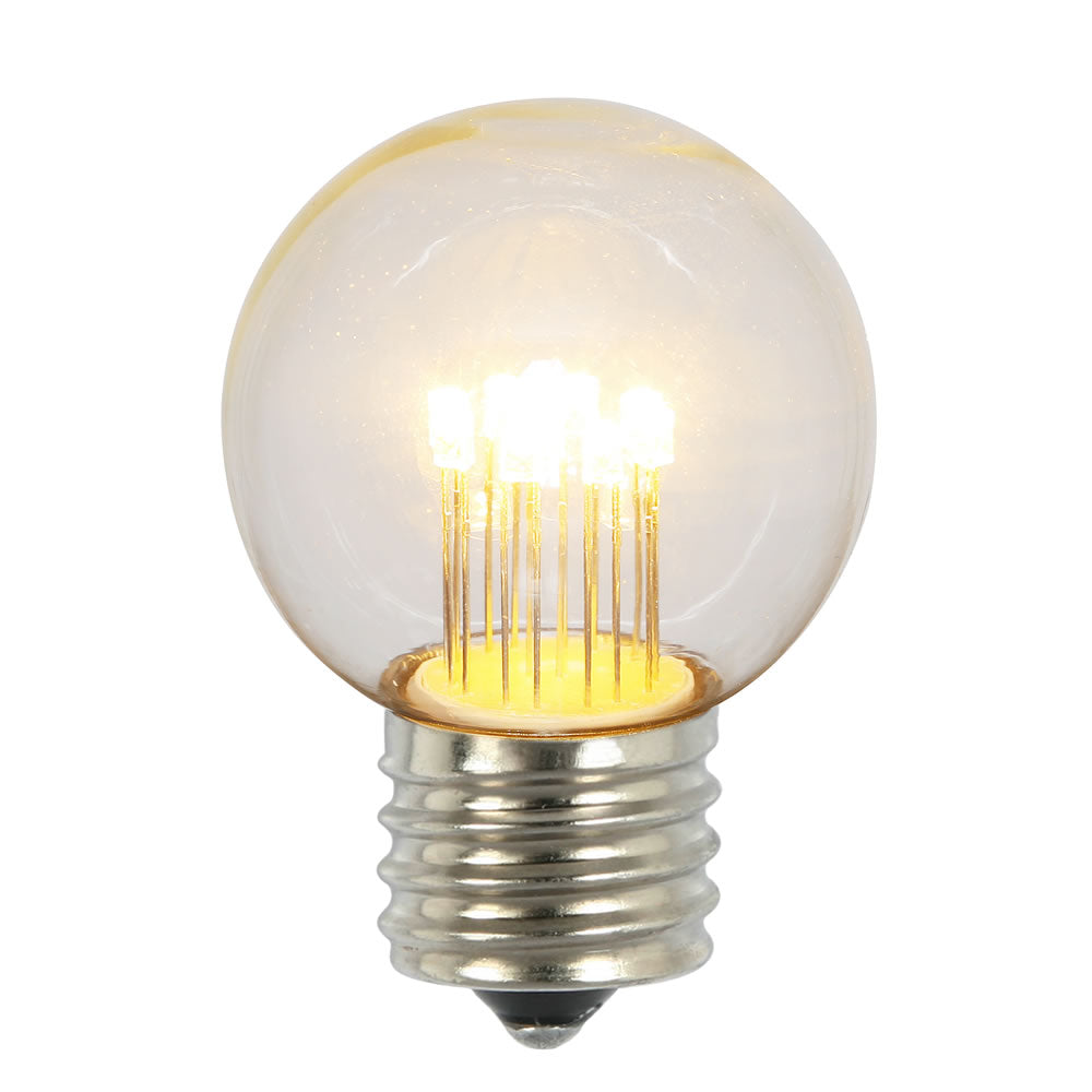 Vickerman G50 LED Wm White E26 Glass Bulb 5/Box.9W - XLED2651