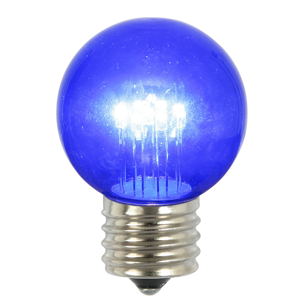 Vickerman G50 LED Blue E26 Glass Bulb 5/Box .9W - XLED2652