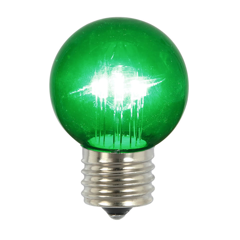 Vickerman G50 LED Green E26 Glass Bulb 5/Box .9W - XLED2654