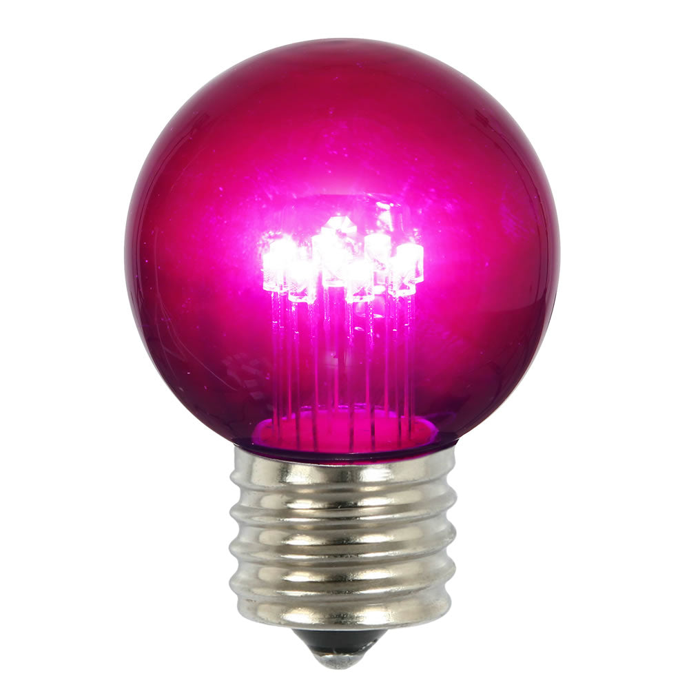 Vickerman G50 LED Purple E26 Glass Bulb 5/Box .9W - XLED2656