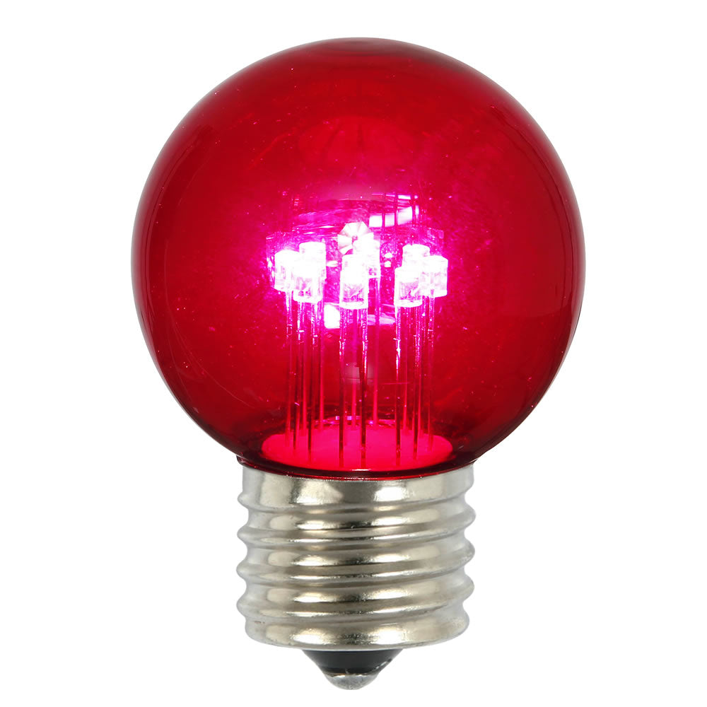 Vickerman G50 LED Pink E26 Glass Bulb 5/Box .9W - XLED2659