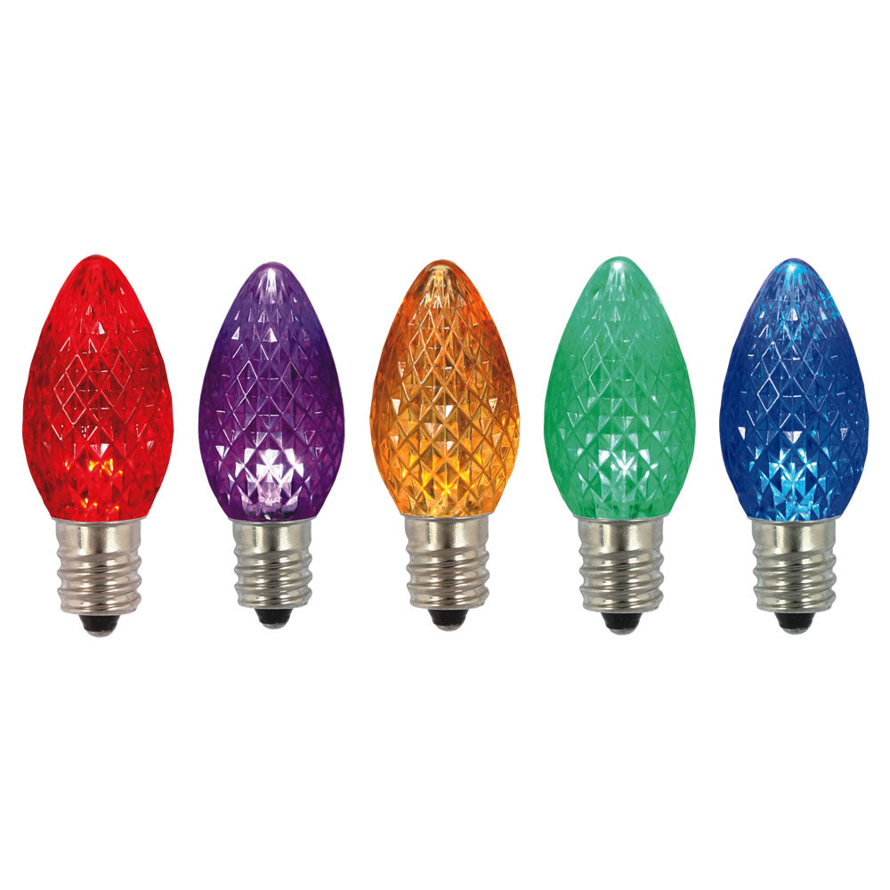 Vickerman C7 Faceted LED Multi Bulb .38W 130V 25Bx - XLEDC70-25