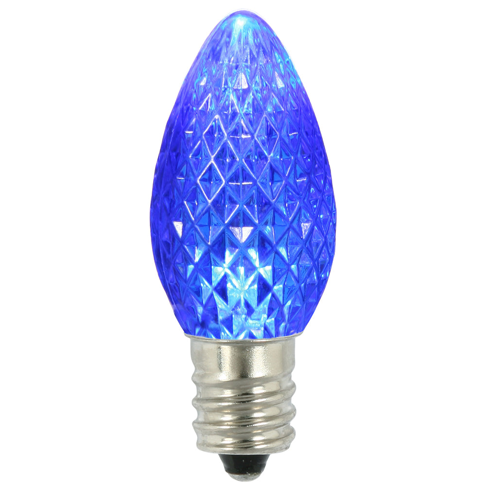 Vickerman C7 Faceted LED Blue Twinkle Bulb 25/Box - XLEDC72T-25