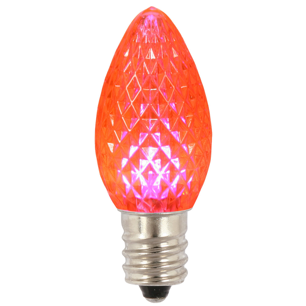 Vickerman C7 Faceted LED Pink Bulb .38W 25/Box - XLEDC79-25
