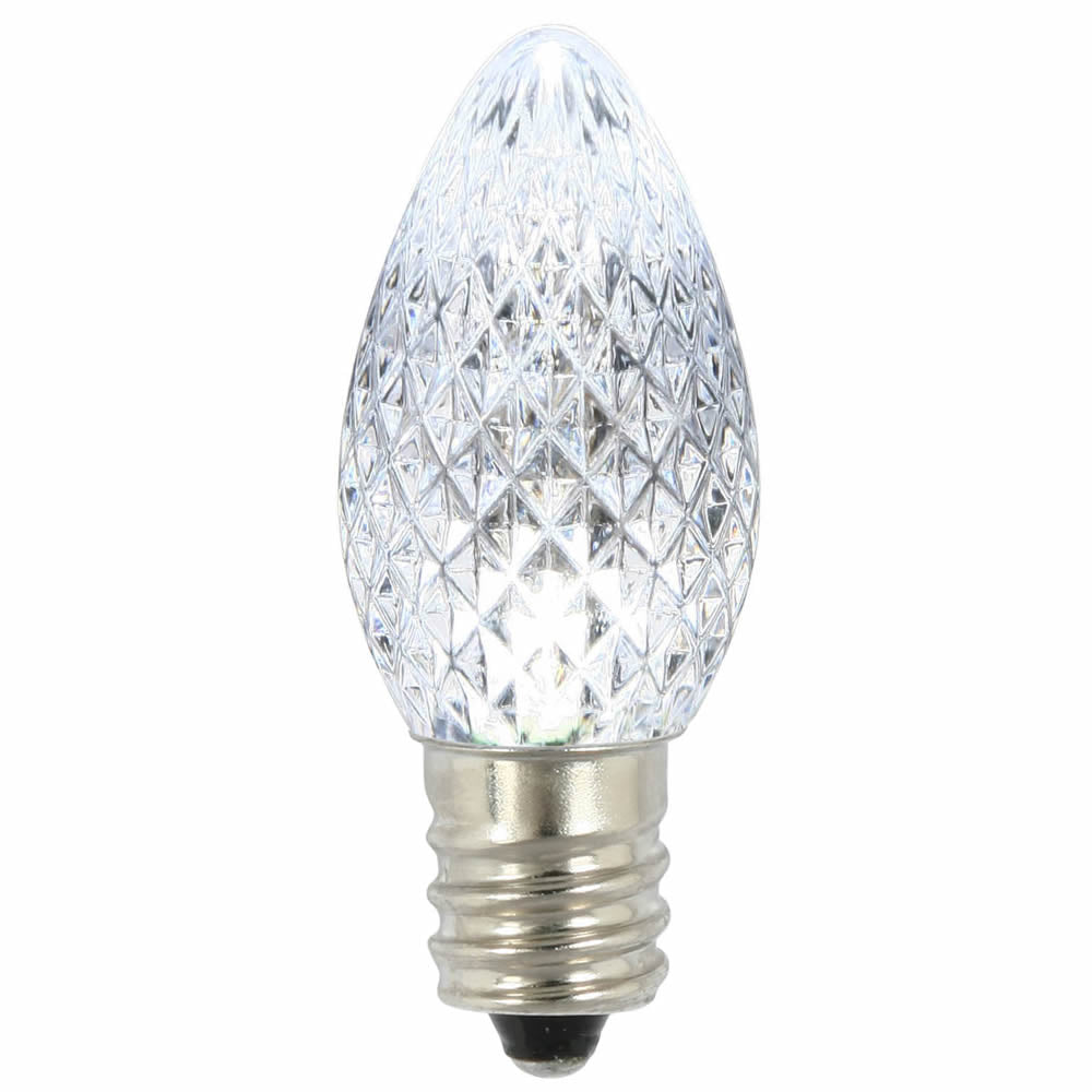 Vickerman C7 Faceted LED Pure White Twinkle 25/Box - XLEDC7PT-25