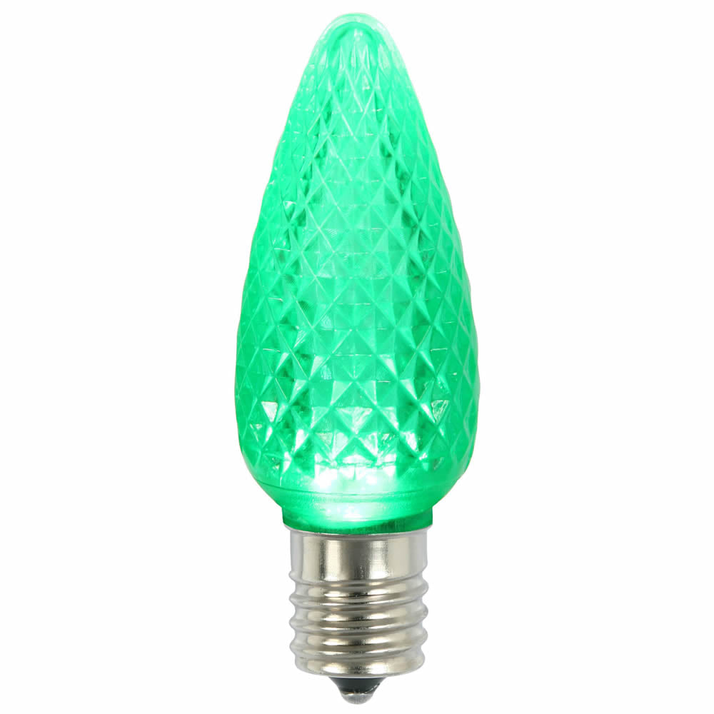 Vickerman C9 Faceted LED Green Twinkle Bulb 25/Box - XLEDC94T-25
