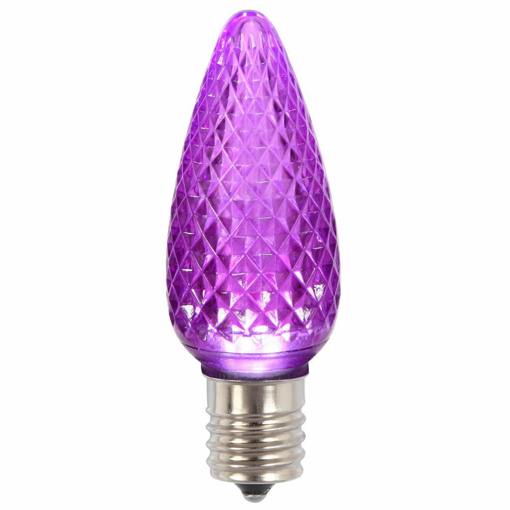 Vickerman C9 Faceted LED Purple Bulb .45W 25/Box - XLEDC96-25