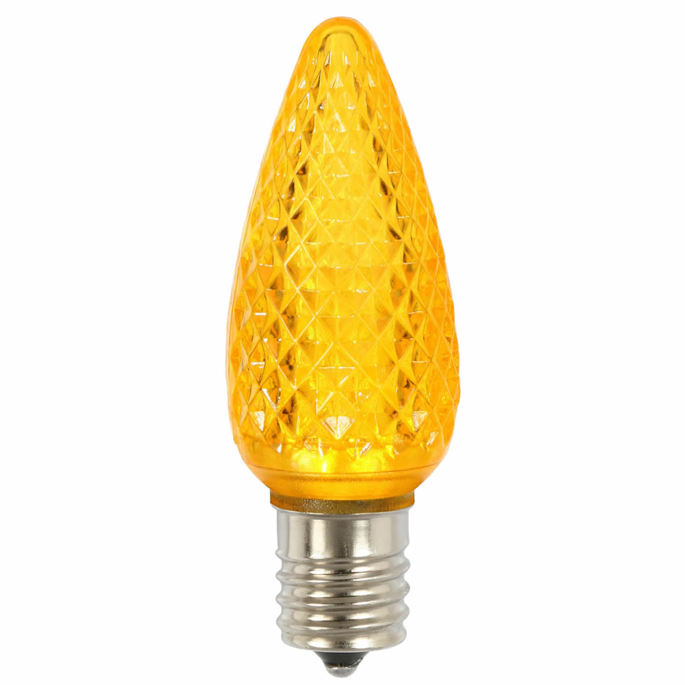 Vickerman C9 Faceted LED Yellow Twinkle Bulb 25/Bx - XLEDC97T-25