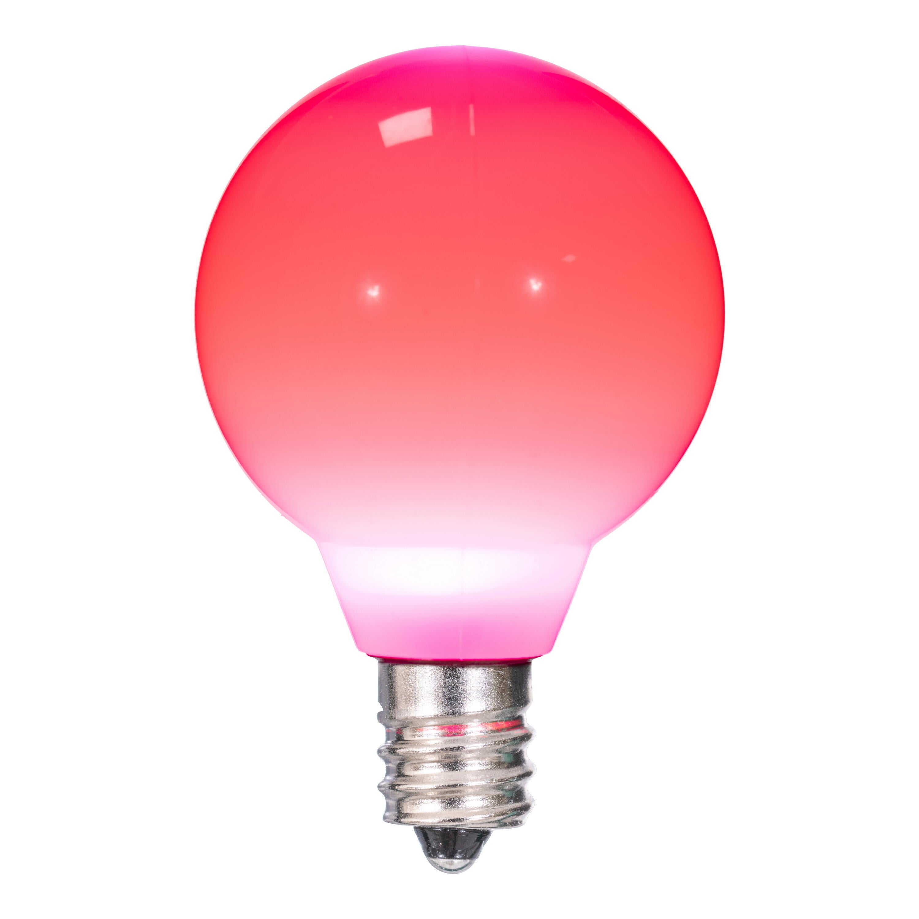 Vickerman G40 Pink Ceramic LEDBulb E12 .96W 25/Box - XLEDCG49-25