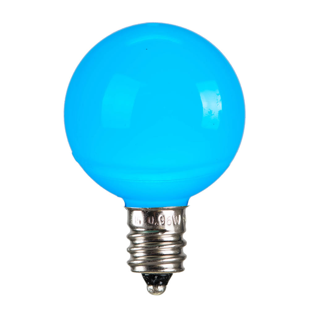 Vickerman G40 Teal Ceramic LEDBulb E12 .96W 25/Box - XLEDCG4L-25