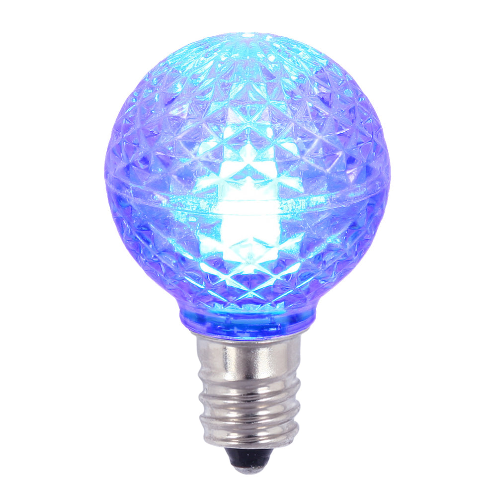 Vickerman G30 Faceted Led Blue Bulb E12 .38W 25/Bx - Xledg32-25