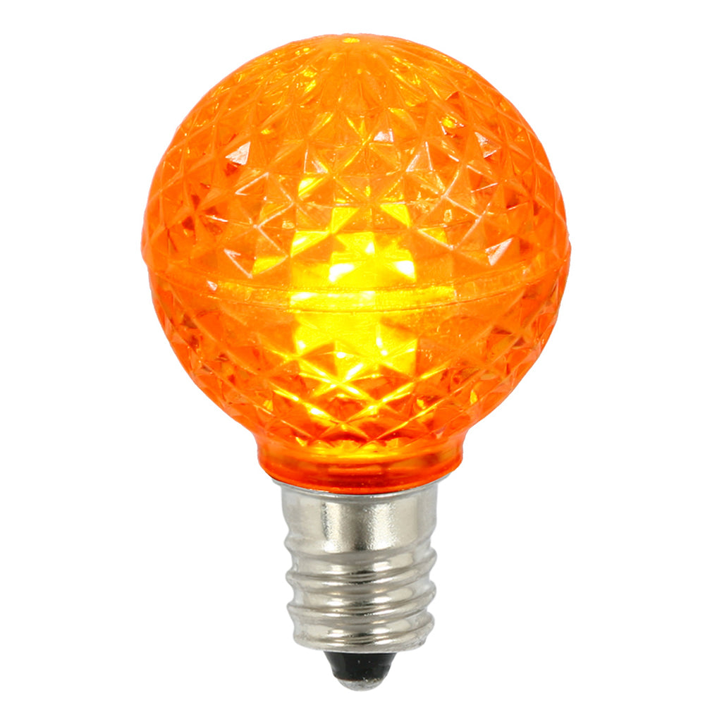 Vickerman G30 Faceted Led Orange Bulb E12 25/Box - Xledg38-25