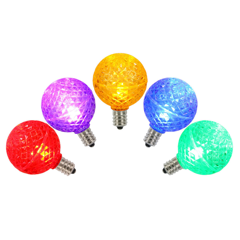 Vickerman G40 Faceted LED Multi Bulb E12 .38W 25Bx - XLEDG40-25
