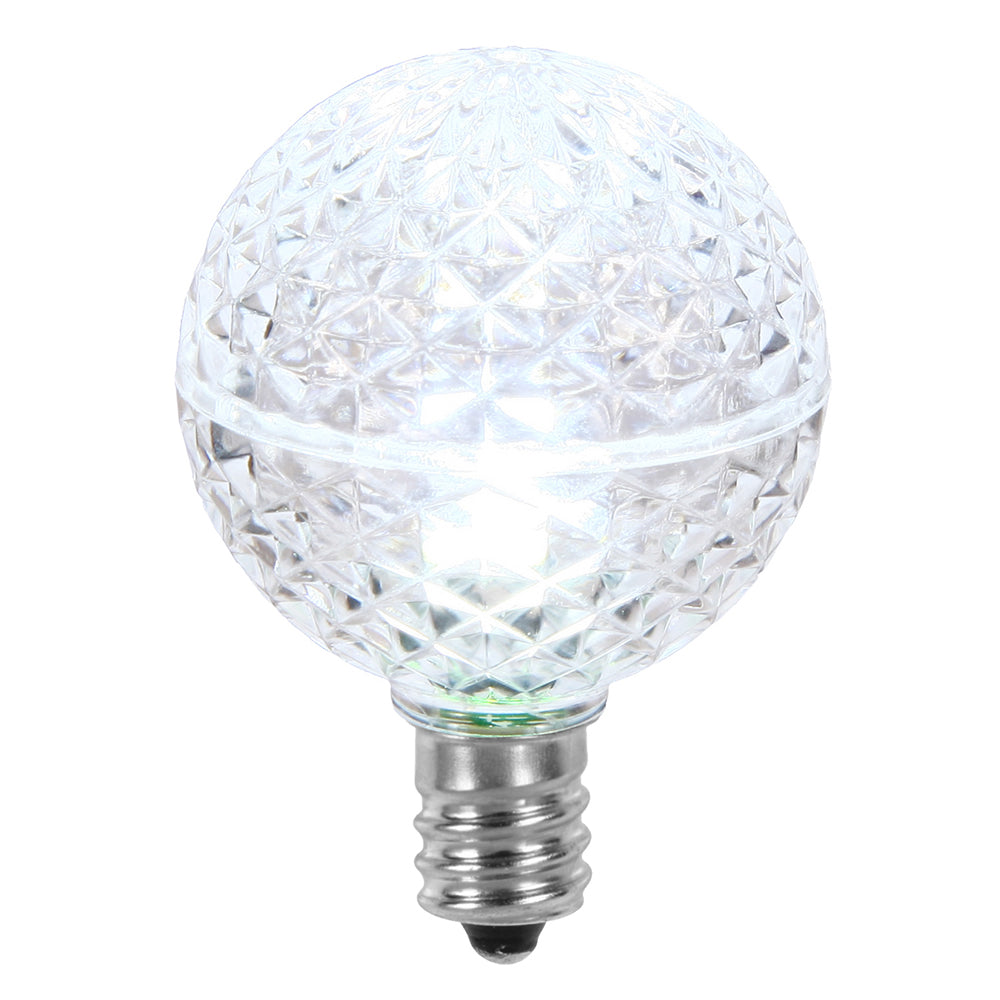 Vickerman G40 Faceted Led Cool Wht Bulb E12 25/Box - Xledg45-25