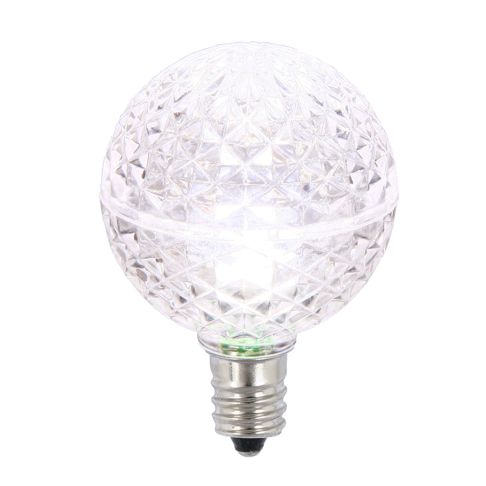 Vickerman G40 Faceted Led Purewht Bulb E12 25/Box - Xledg4P-25